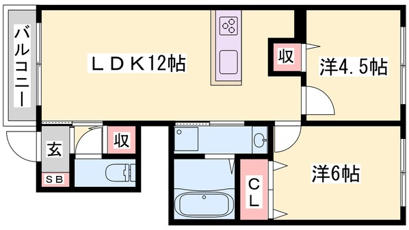 ツインＲの物件間取画像